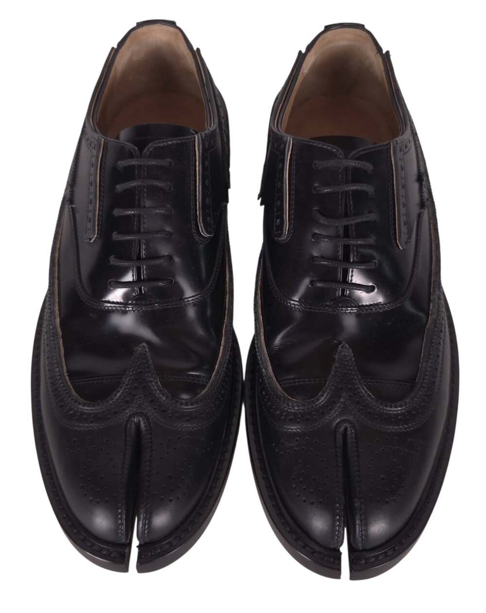 Maison Margiela Tabi Monster Derby Shoes US 8 EU 41 Mens Black Leather $3135